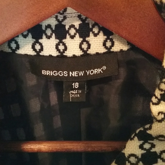 Briggs New York black and white dress jacket - Picture 3 of 7